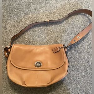 Coach Crossbody Tan with silver hardware